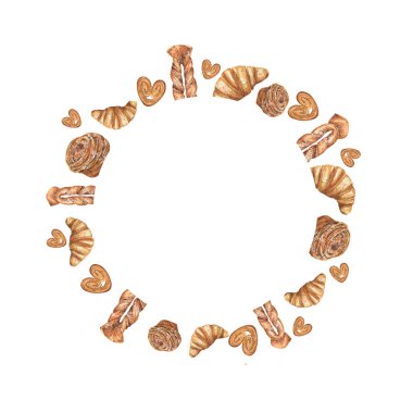 Fırının şablonu. Hamur işlerinin suluboya çerçevesi