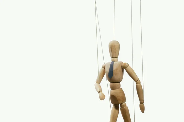 Controle Marionette Aan Touwtjes Bedrijfsconcept — Stockfoto