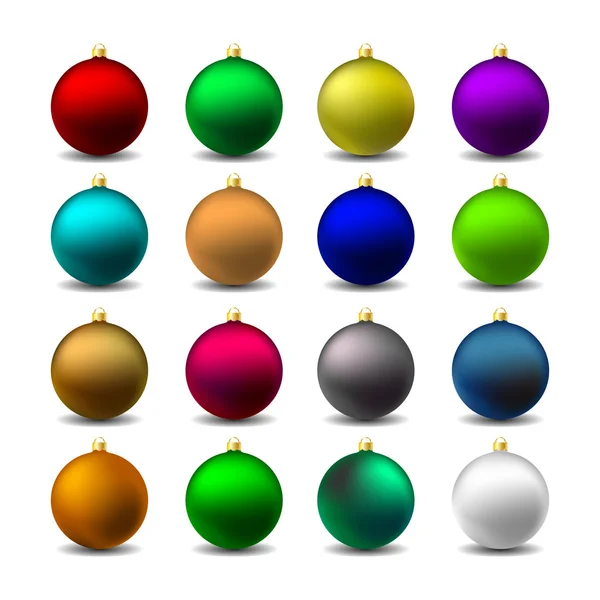 Colorful Christmas Mat Balls. Vector iIlustration. — Stock Vector