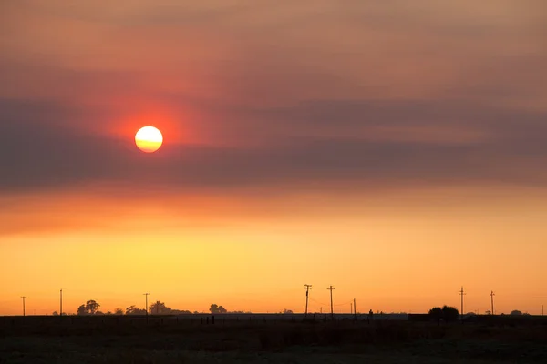 Smokey Sunset in California — Stock Photo, Image