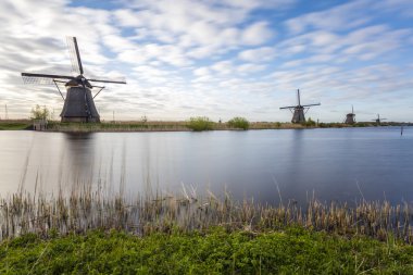 Doğal yel değirmenleri uzun pozlama