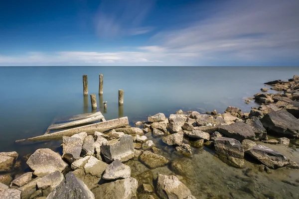 Tranquil Seascape In Long Exposure In Summer — Stock Photo, Image