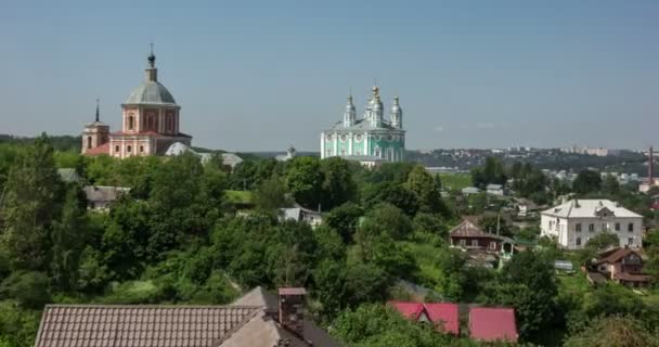 Russia, Smolensk, Cathedral of the Assumption of the Blessed Virgin Mary. Time lapse. — Stock Video
