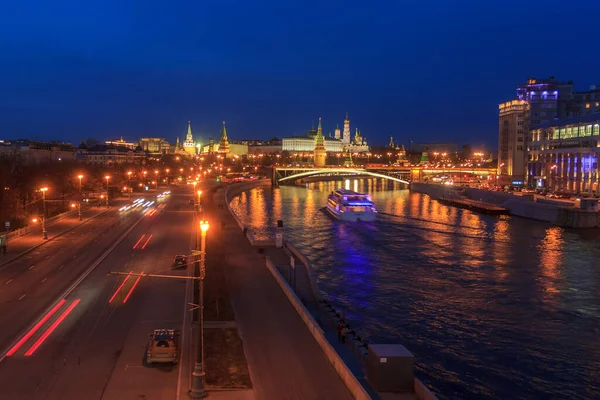 stock image View of Moscow Kremlin at evening