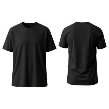 Siyah ve siyah t-shirt beyaz arkaplanda izole