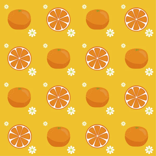 Oranges seamless pattern — Stock Vector