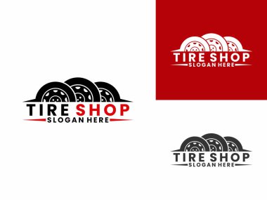 Tekerlek dükkanı logosu tasarımı, lastik dükkanı, lastik tamirhanesi ve tüm lastik işleri için uygun logo.