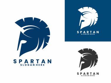 Sparta miğferi basit logo tasarım vektör şablonu. Sparta Baş logo tasarım vektörü