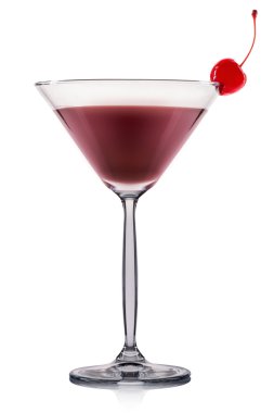 Beyaz arka plan üzerinde izole espresso ya da kahve martini kokteyl