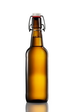 En iyi beyaz arka plan üzerinde izole light bira şişe salıncak
