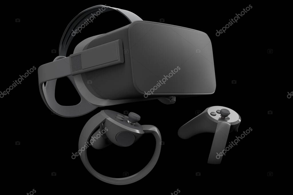 Gafas de realidad virtual y controladores para juegos en línea y en la
