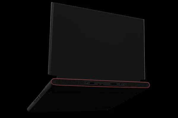 Rendering Von Modernen Gaming Laptops Mit Rgb Lichtern Isoliert Auf — Stockfoto