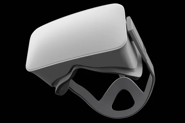 Γυαλιά εικονικής πραγματικότητας απομονωμένα σε μαύρο με μονοπάτι απόληξης. 3d απόδοση — Φωτογραφία Αρχείου