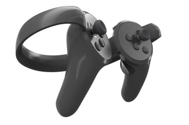 Çevrimiçi ve bulut oyunları için sanal gerçeklik kontrolörleri kırpma yolu ile beyaza izole edildi. Artırılmış gerçeklik ya da VR için 3B görüntüleme aygıtı