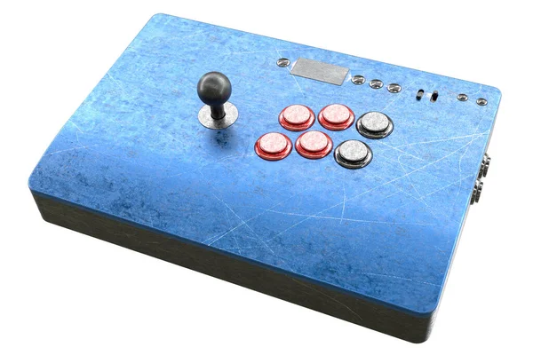 Vintage Used Arcade Stick Joystick Tournament Grade Buttons Scratches Isolated — Φωτογραφία Αρχείου