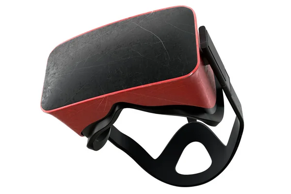 Conceptual Utiliza Gafas Realidad Virtual Con Arañazos Aislados Sobre Fondo — Foto de Stock