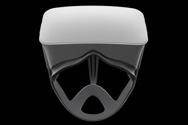 クリッピングパスを持つ黒で隔離された仮想現実の眼鏡 拡張現実や仮想ゲームでの仮想デザインのためのゴーグルの3Dレンダリング — ストック写真