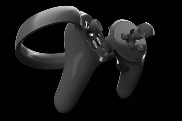 Virtual reality controllers for online and cloud gaming isolated on black