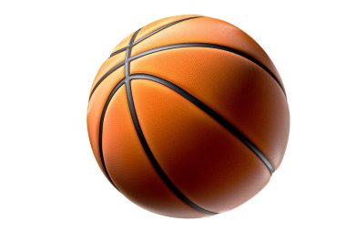 Basketbol topu beyaz arkaplanda izole edildi