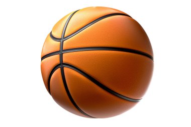 Basketbol topu beyaz arkaplanda izole edildi