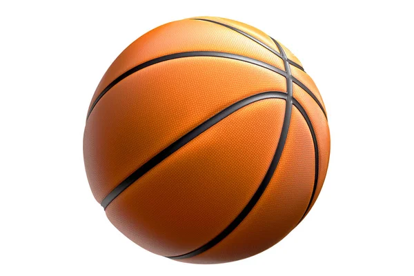 Баскетбольний м'яч ізольований на білому тлі — стокове фото