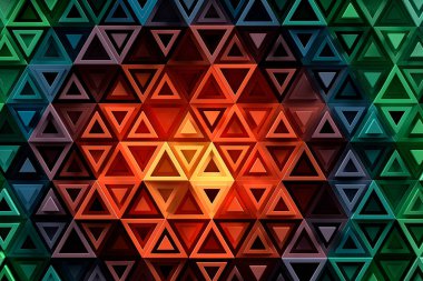 Kaotik üçgen yüzey çokgenlerinden oluşan soyut geometrik arkaplan.