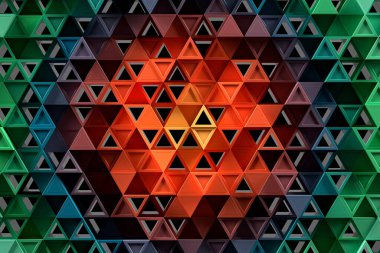 Kaotik üçgen yüzey çokgenlerinden oluşan soyut geometrik arkaplan.