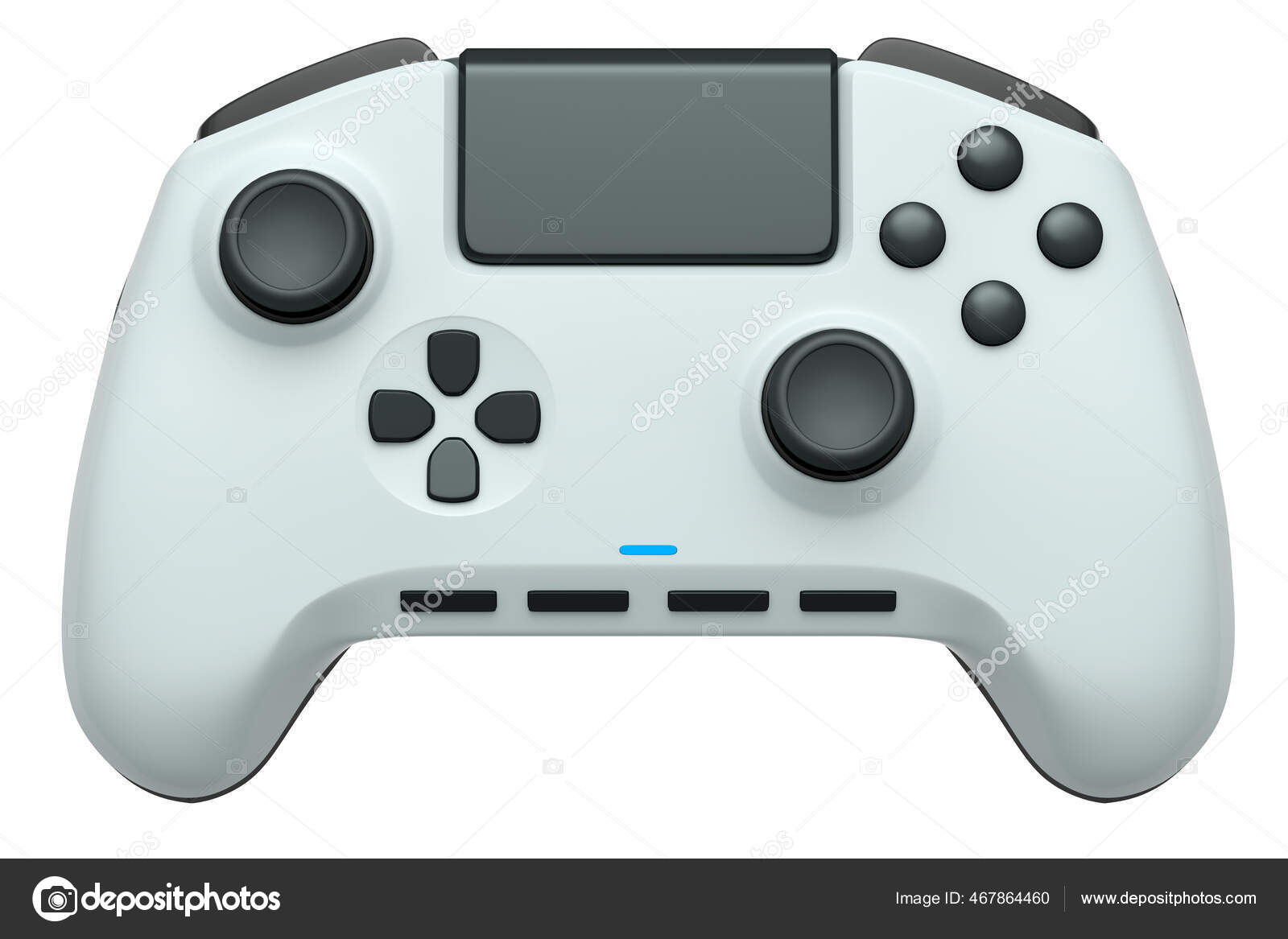 Controlador de vídeo game realista em fundo branco — Foto © CheersGroup  #467864460, image size:1600x1167