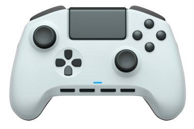 Beyaz arkaplanda gerçekçi video oyunu denetleyici