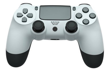 Beyaz arkaplanda gerçekçi video oyunu denetleyici