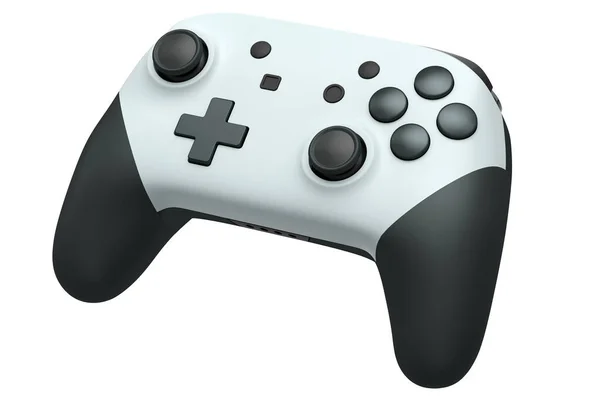 Realistico controller di videogiochi su sfondo bianco — Foto Stock