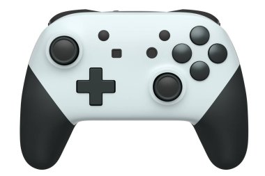 Beyaz arkaplanda gerçekçi video oyunu denetleyici