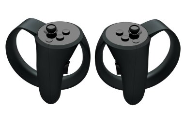 Sanal gerçeklik siyah denetleyiciler çevrimiçi ve beyaz üzerine bulut oyunları