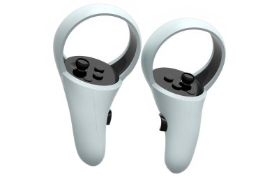 Çevrimiçi ve beyaz arkaplanda bulut oyunları için sanal gerçeklik denetleyicileri