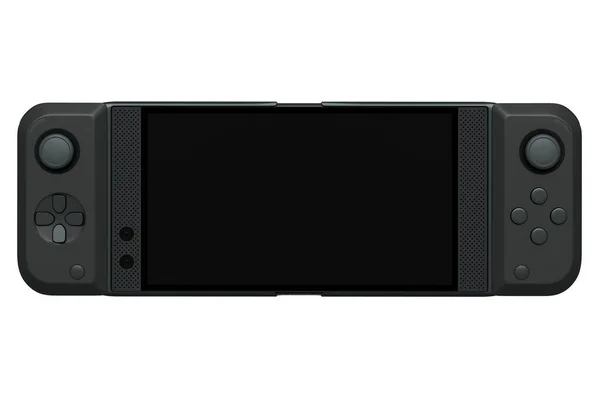 白い背景に携帯電話に接続されている現実的なビデオゲームコントローラ — ストック写真