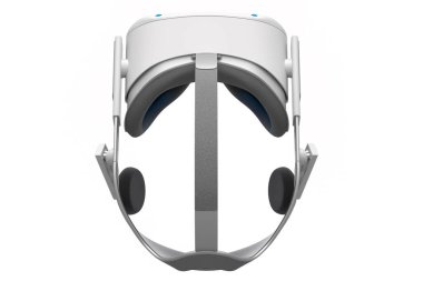 Beyaz arka planda izole edilmiş sanal gerçeklik gözlükleri. Artırılmış gerçeklikte veya sanal oyunlarda sanal tasarım için 3d gözlük oluşturma