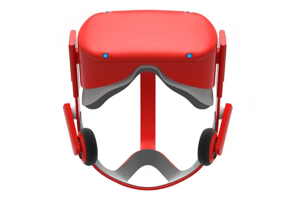 Gafas virtuales de realidad roja aisladas sobre fondo blanco. renderizado 3d — Foto de Stock
