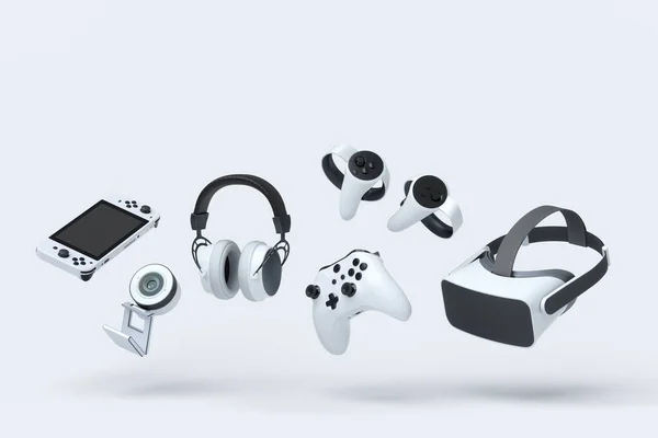 Kontrolör, VR gözlükleri, web kamerası, kulaklık, joystick gibi uçan oyun vitesleri