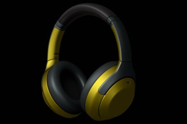 3D rendering of gaming headphones for cloud gaming and streaming clipart