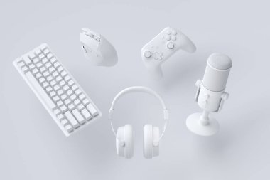 Fare, klavye, joystick, kulaklık, VR, mikrofon gibi uçan oyun aletleri.