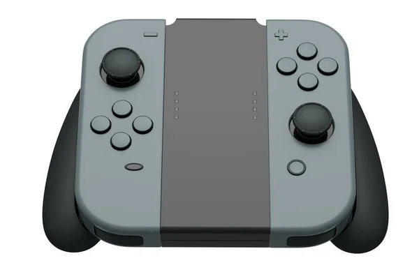 Tragbare Videospiel-Controller auf Touchscreen auf weißem Hintergrund — Stockfoto