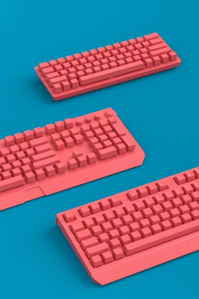 Draufsicht Auf Den Gamer Arbeitsplatz Und Monochrome Ausrüstung Wie Tastaturen — Stockfoto