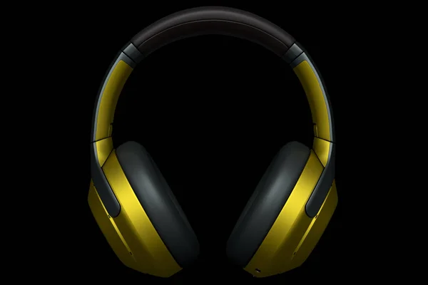 Rendering Gaming Headphones Black Background Concept Cloud Gaming Game Streaming — Stock Photo, Image