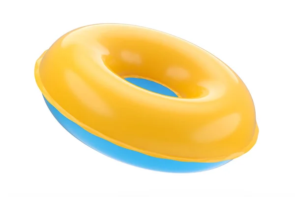 Anillo inflable para niños en la maqueta de la piscina aislada sobre fondo blanco —  Fotos de Stock