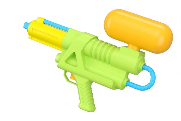 Juguete Pistola Agua Plástico Para Jugar Regar Piscina Aislada Sobre — Foto de Stock