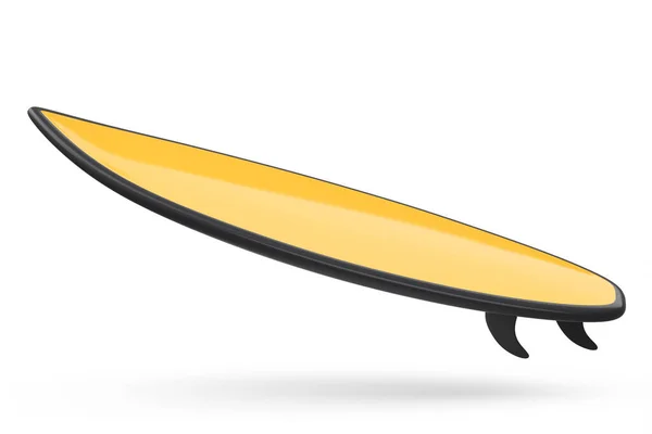 Realistyczna Pomarańczowa Deska Surfingowa Odizolowana Białym Tle Renderowania Latem Surfing — Zdjęcie stockowe