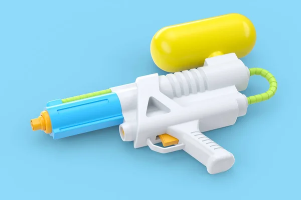 Plastic Waterpistool Speelgoed Voor Spelen Water Geven Het Zwembad Geïsoleerd — Stockfoto