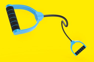 Sarıya izole edilmiş kauçuk saplı el ya da direnç bandı.