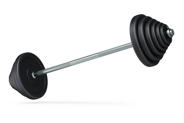 Barbell metal abstrato isolado no fundo branco — Fotografia de Stock