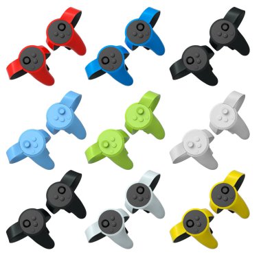 Çevrimiçi ve bulut oyunları için sanal gerçeklik denetleyicileri kırpma yolu ile beyaz arka planda izole edildi. Artırılmış gerçeklik ya da VR için 3B görüntüleme aygıtı